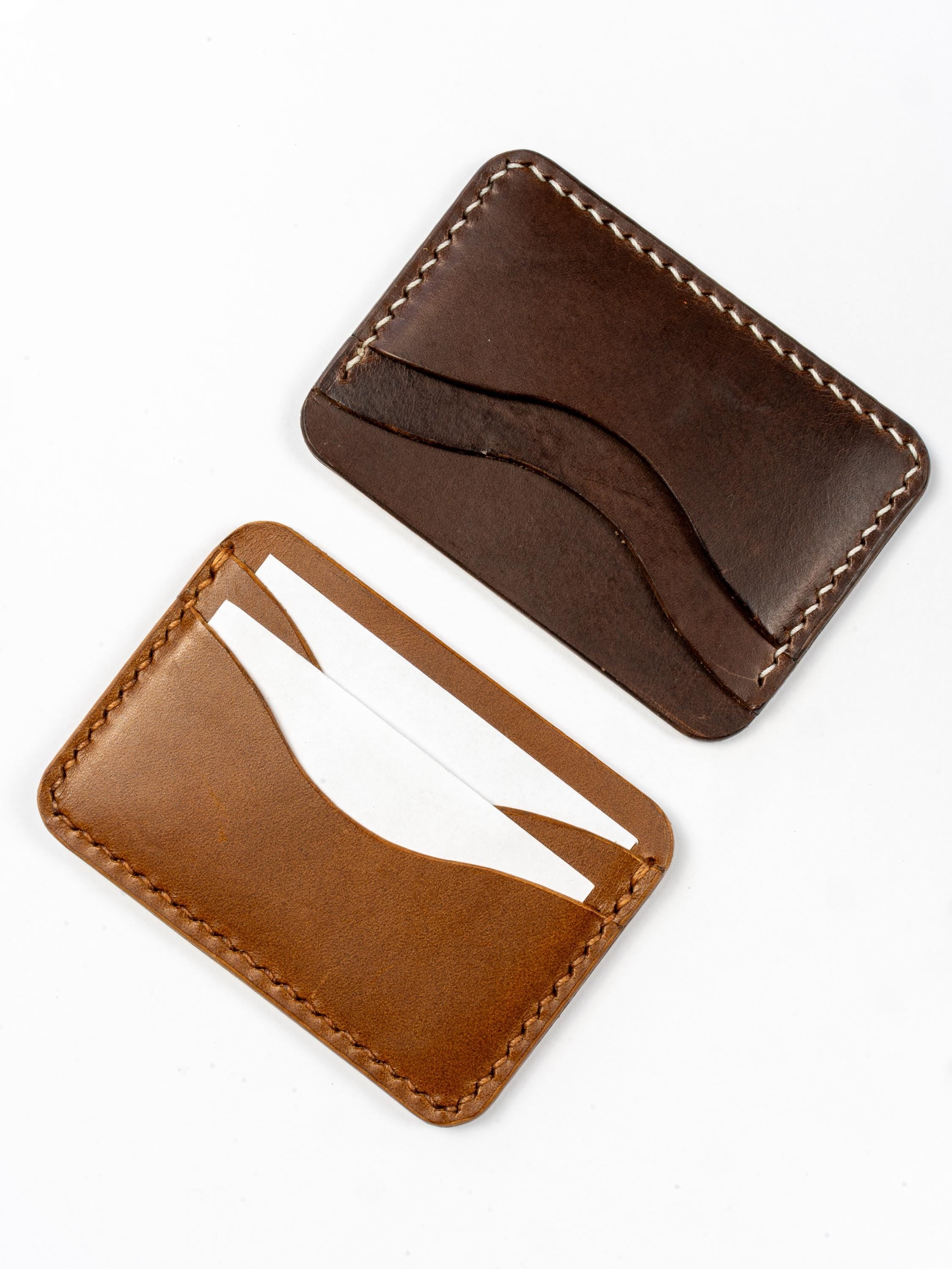 Buttero Leather Card Holder | Hand-Stitched Bifold, Slim, Personalized Engraving Gift| Gift for him.