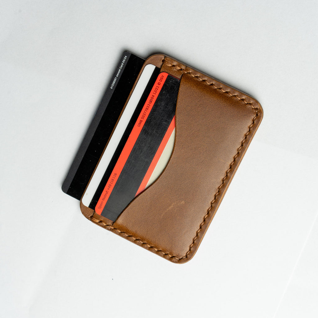 Buttero Leather Card Holder | Hand-Stitched Bifold, Slim, Personalized Engraving Gift| Gift for him.