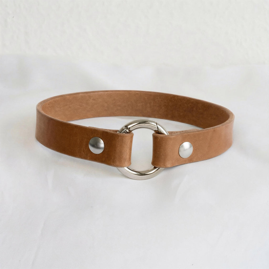 Leather Dog Collar Personalized, Handmade, Name Engraving, Vegetable Tanned Leather, Small Medium Dogs