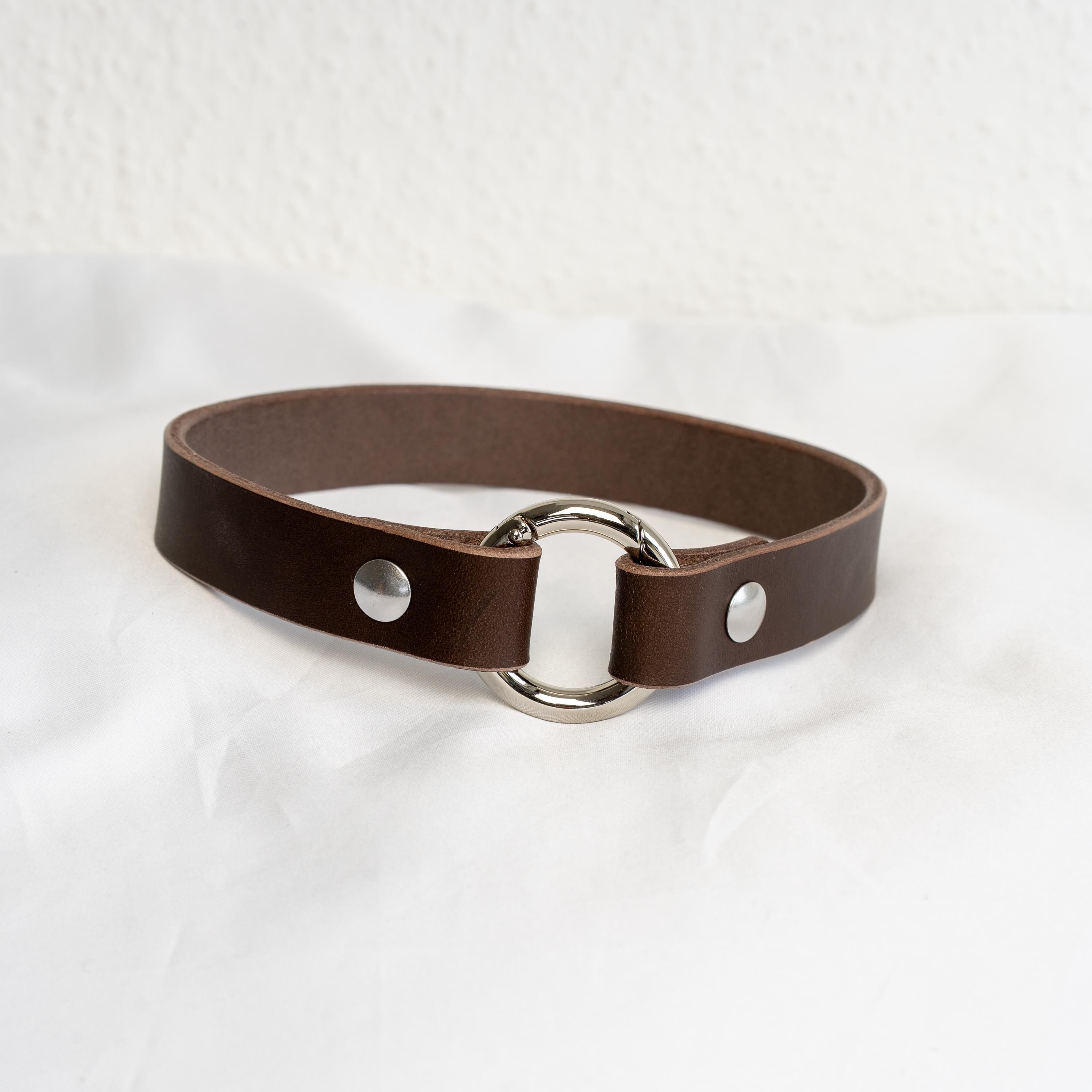 Leather Dog Collar Personalized, Handmade, Name Engraving, Vegetable Tanned Leather, Small Medium Dogs