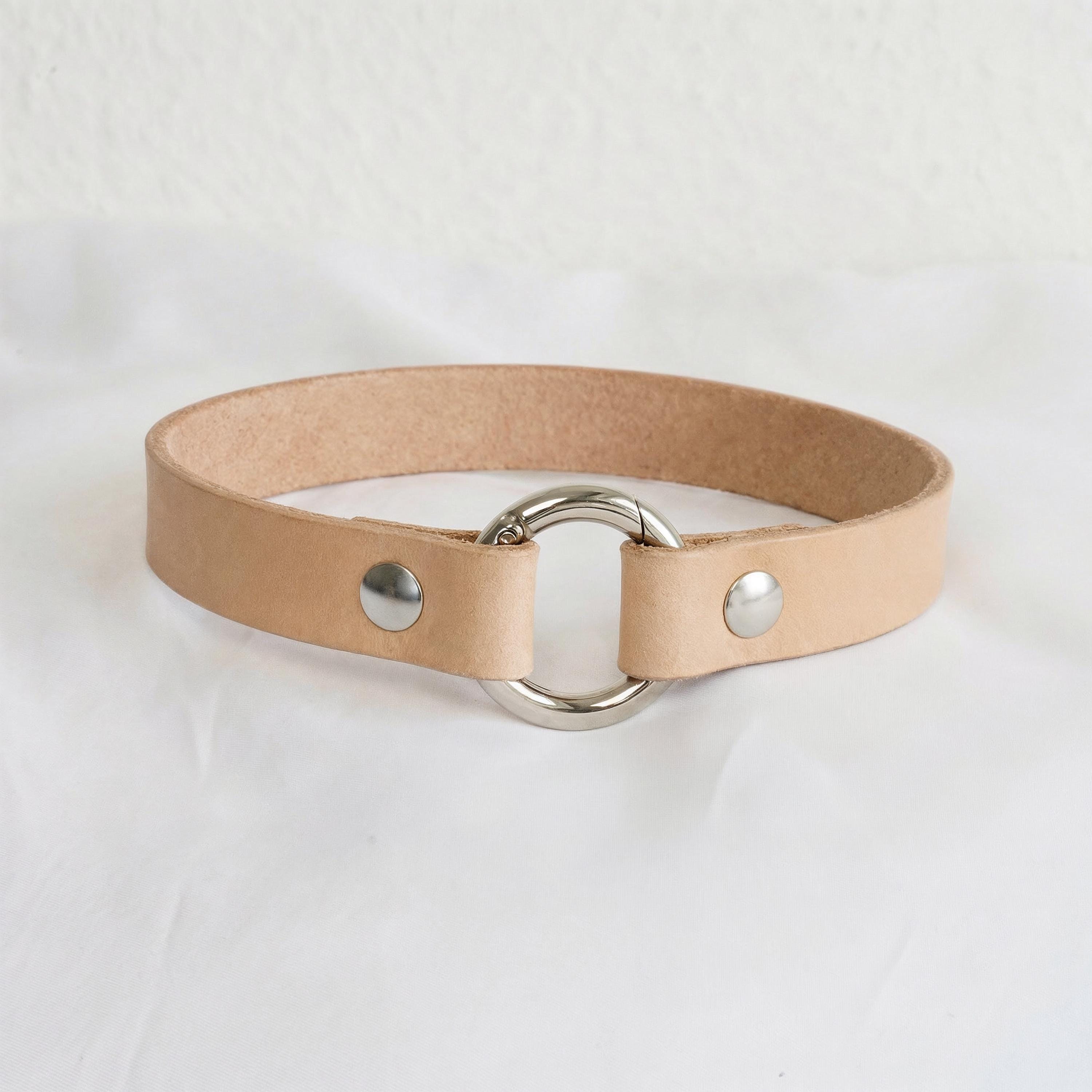 Leather Dog Collar Personalized, Handmade, Name Engraving, Vegetable Tanned Leather, Small Medium Dogs