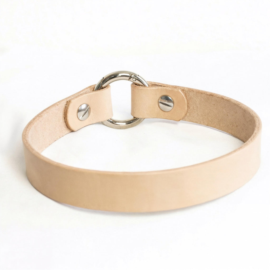 Leather Dog Collar Personalized, Handmade, Name Engraving, Vegetable Tanned Leather, Small Medium Dogs