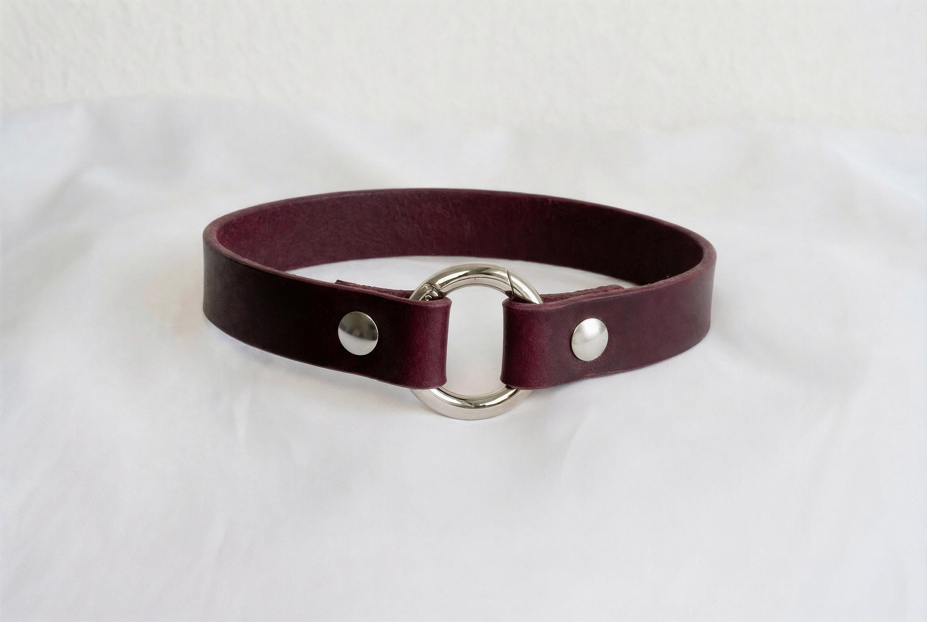 Leather Dog Collar Personalized, Handmade, Name Engraving, Vegetable Tanned Leather, Small Medium Dogs