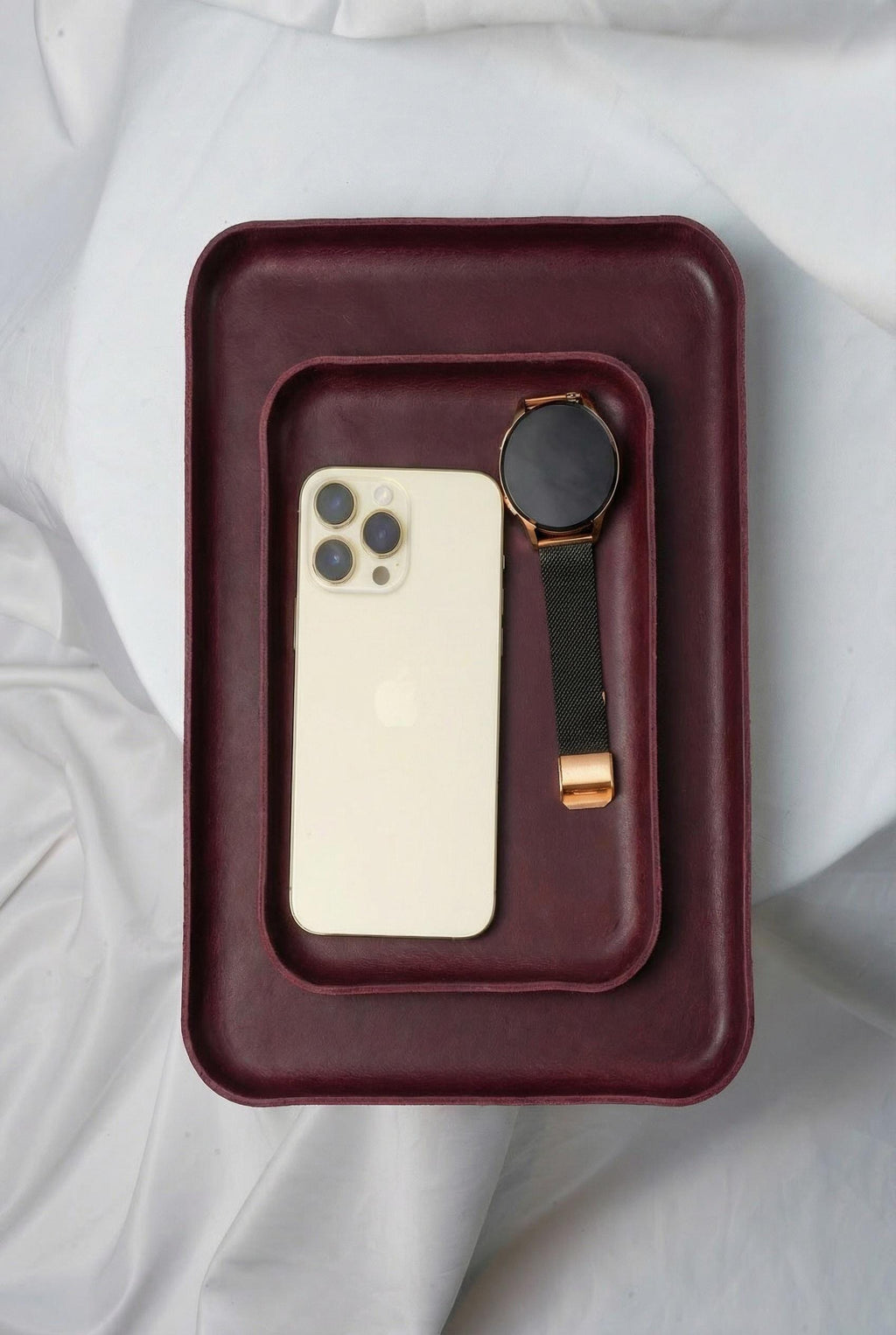 Handmade Leather Tray – Minimalist Catchall for Everyday Essentials