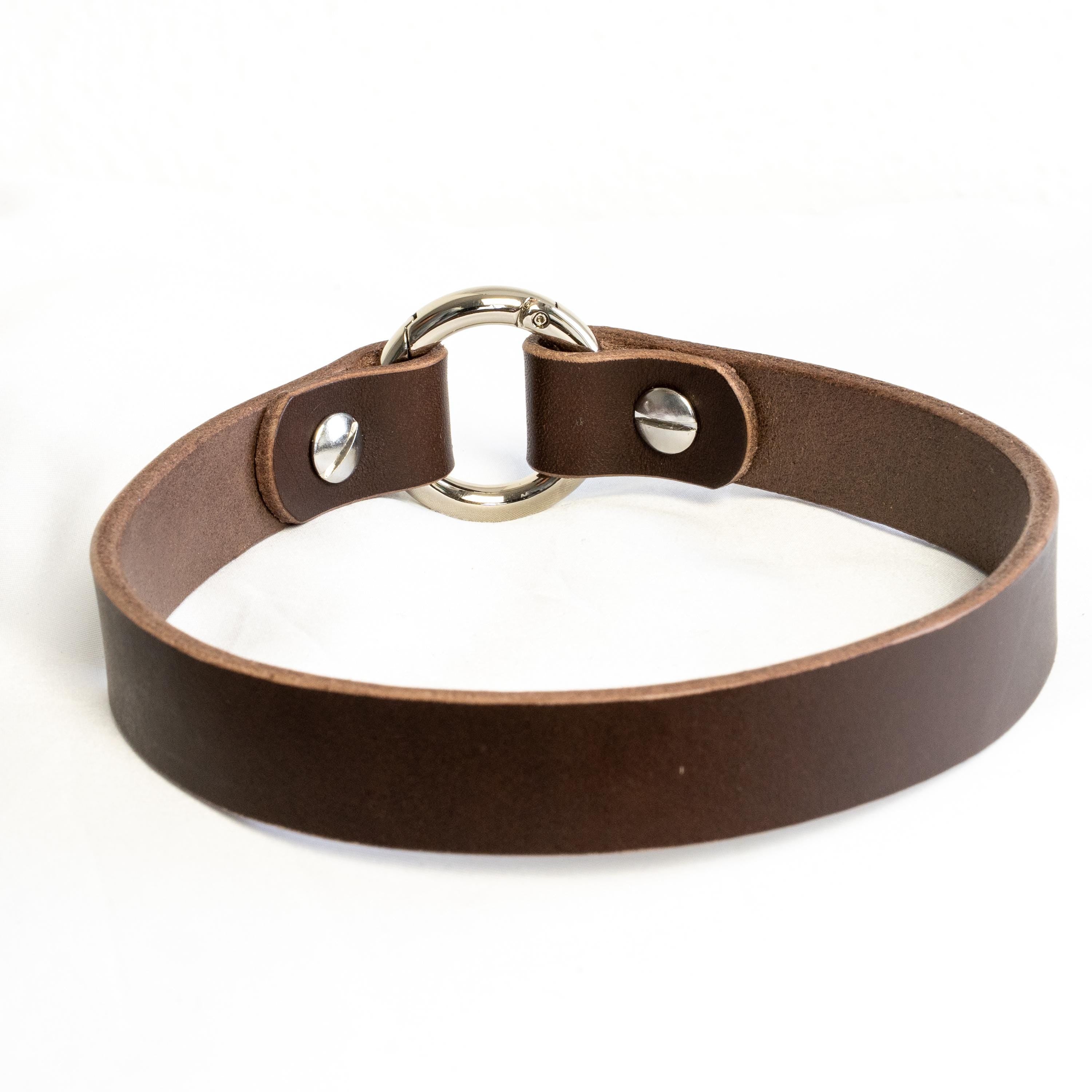 Leather Dog Collar Personalized, Handmade, Name Engraving, Vegetable Tanned Leather, Small Medium Dogs