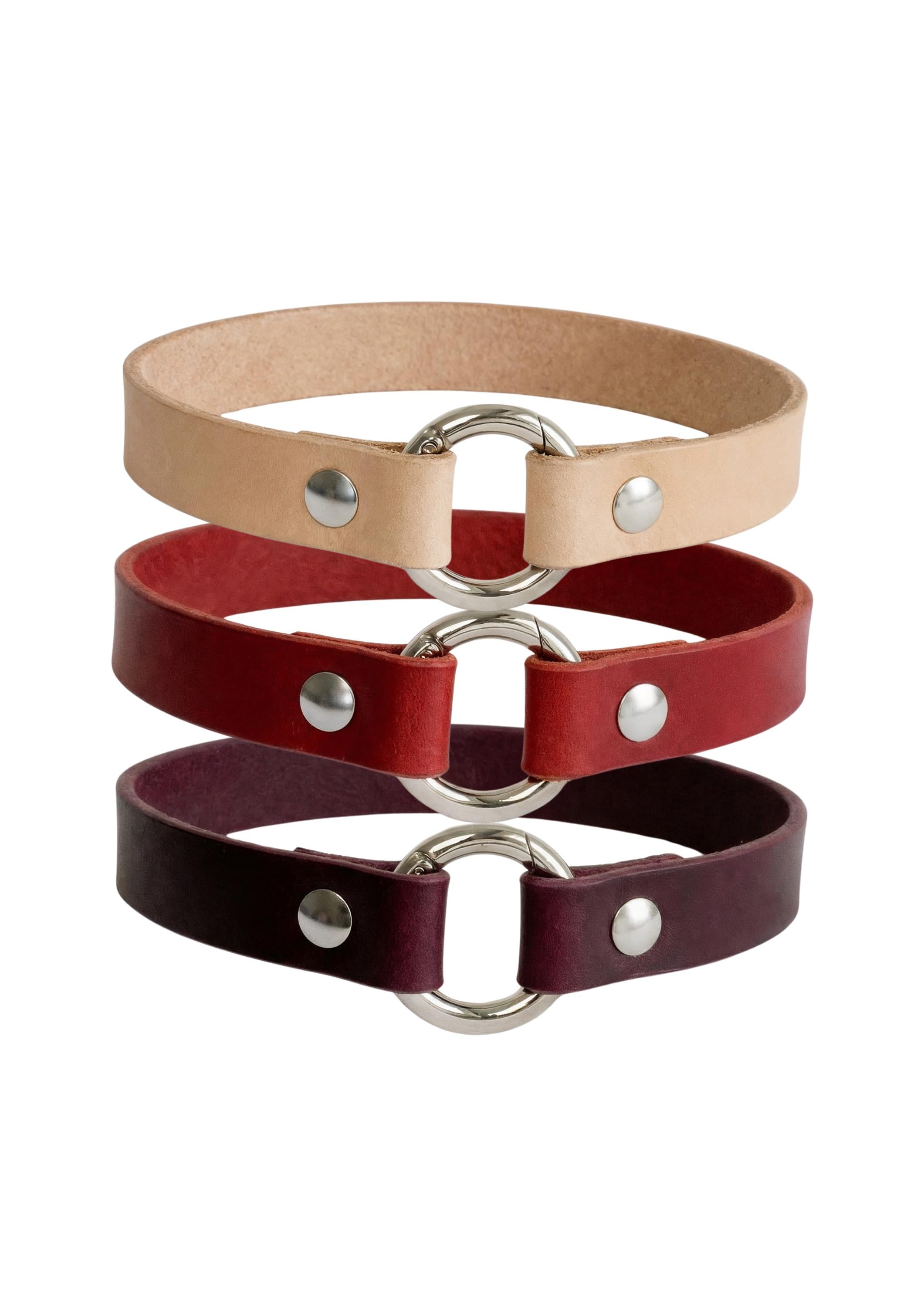Leather Dog Collar Personalized, Handmade, Name Engraving, Vegetable Tanned Leather, Small Medium Dogs
