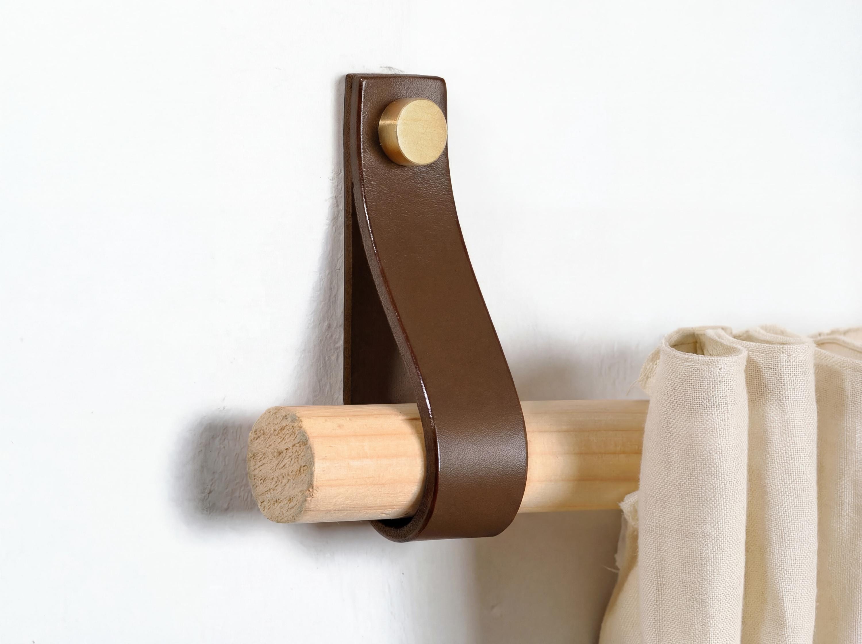 Handgefertigte Leder Gardienenhalter – Conceria Walpier Buttero | 12 Farben | 5 Größen | bis 20% Mengenrabatt