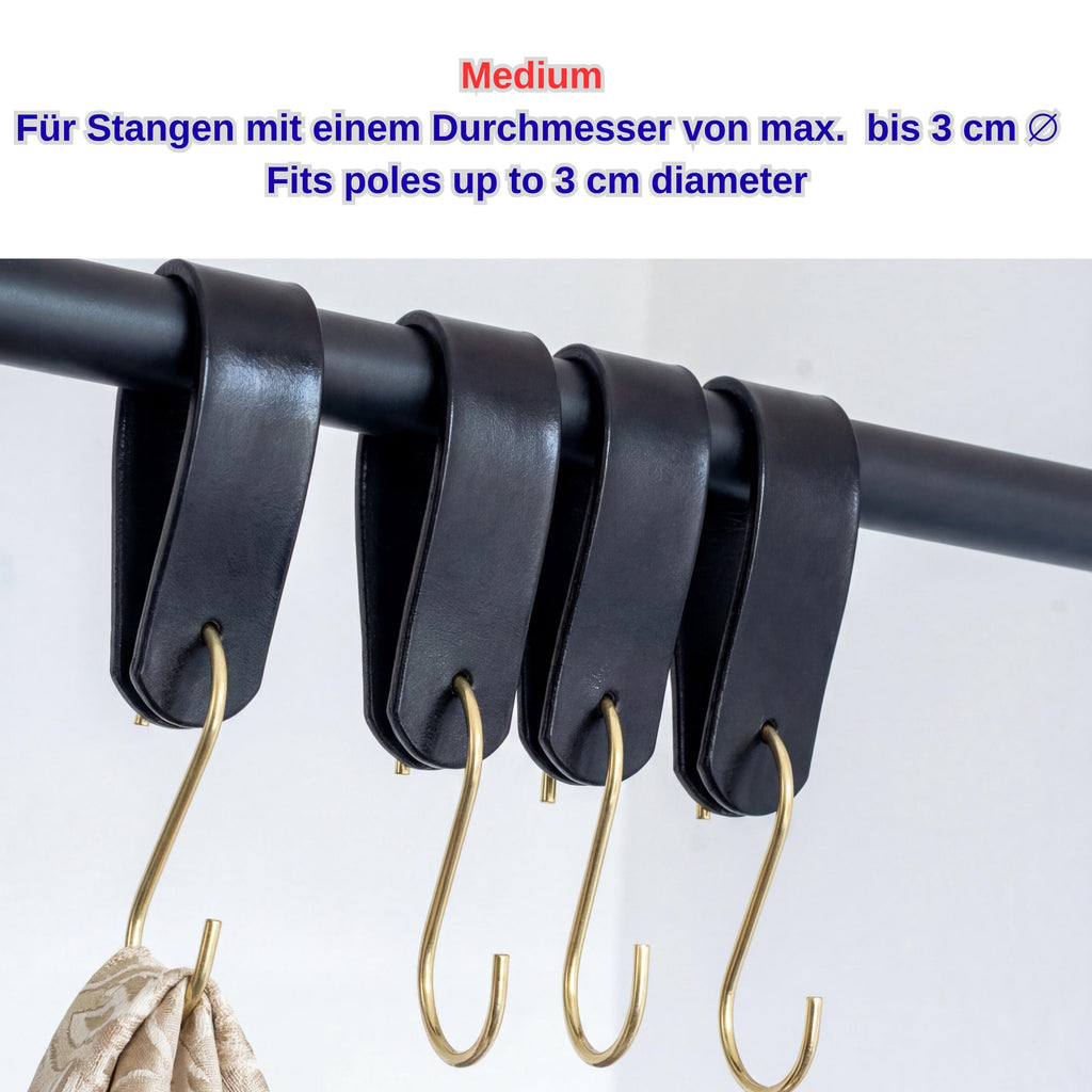 Garderobenhaken aus Leder S Haken Wandhaken, Kleiderhaken & Küchenaufhänger | Pflanzenhänger | Aufhänger Italienisch Leder
