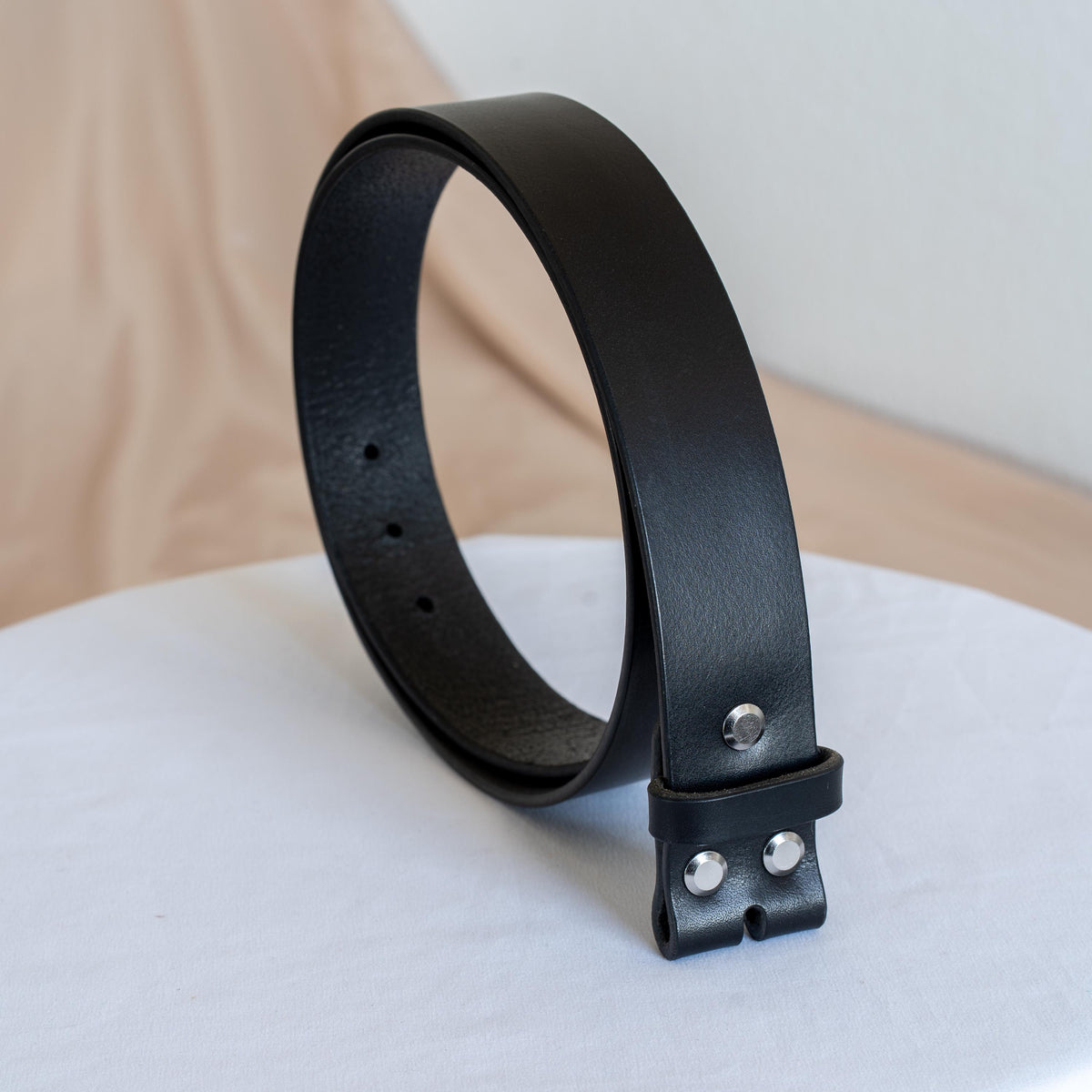 Black Belt Blank for Buckle | Vegetable Tanned Leather Belt Strap | Tuscan Leather | Unfinished Belt 2cm 2.5cm 3cm 3.2cm 3.5cm 3.8cm 4cm