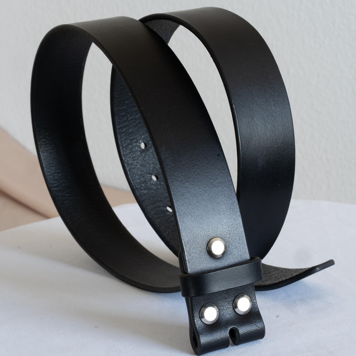Black Belt Blank for Buckle | Vegetable Tanned Leather Belt Strap | Tuscan Leather | Unfinished Belt 2cm 2.5cm 3cm 3.2cm 3.5cm 3.8cm 4cm
