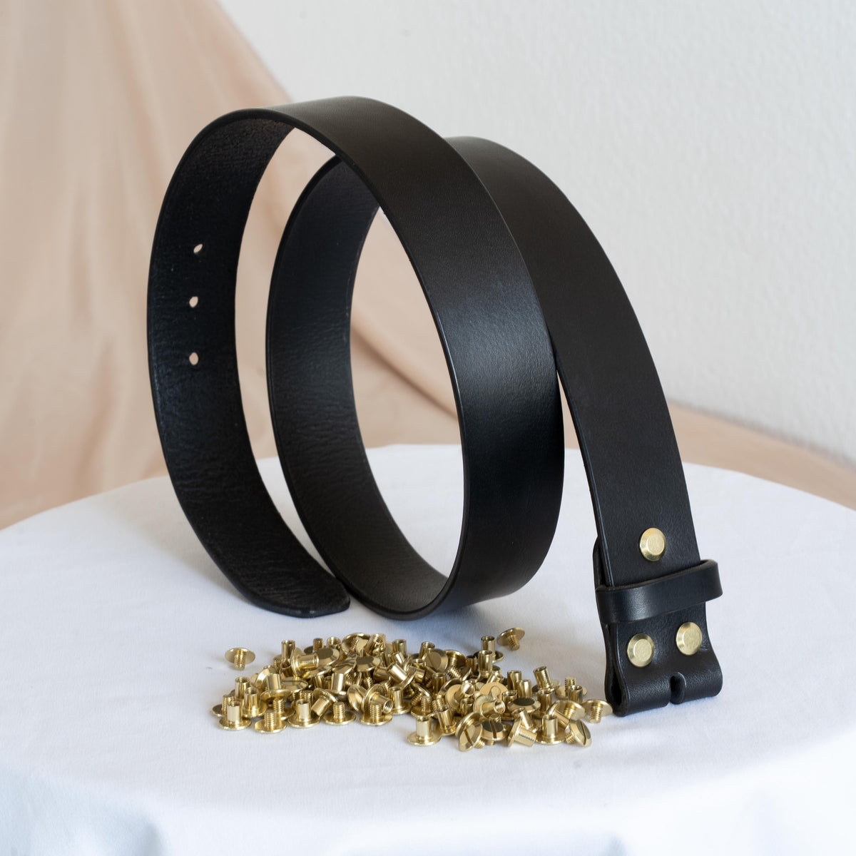 Black Belt Blank for Buckle | Vegetable Tanned Leather Belt Strap | Tuscan Leather | Unfinished Belt 2cm 2.5cm 3cm 3.2cm 3.5cm 3.8cm 4cm