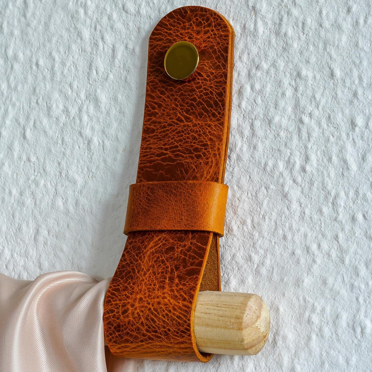 Gardinenstangenhalter Leder, Wandlederriemen – Leder Raffhalter – Gardienenhalter –Vorhangstangenhalter – Wandlederriemen – 2er Set