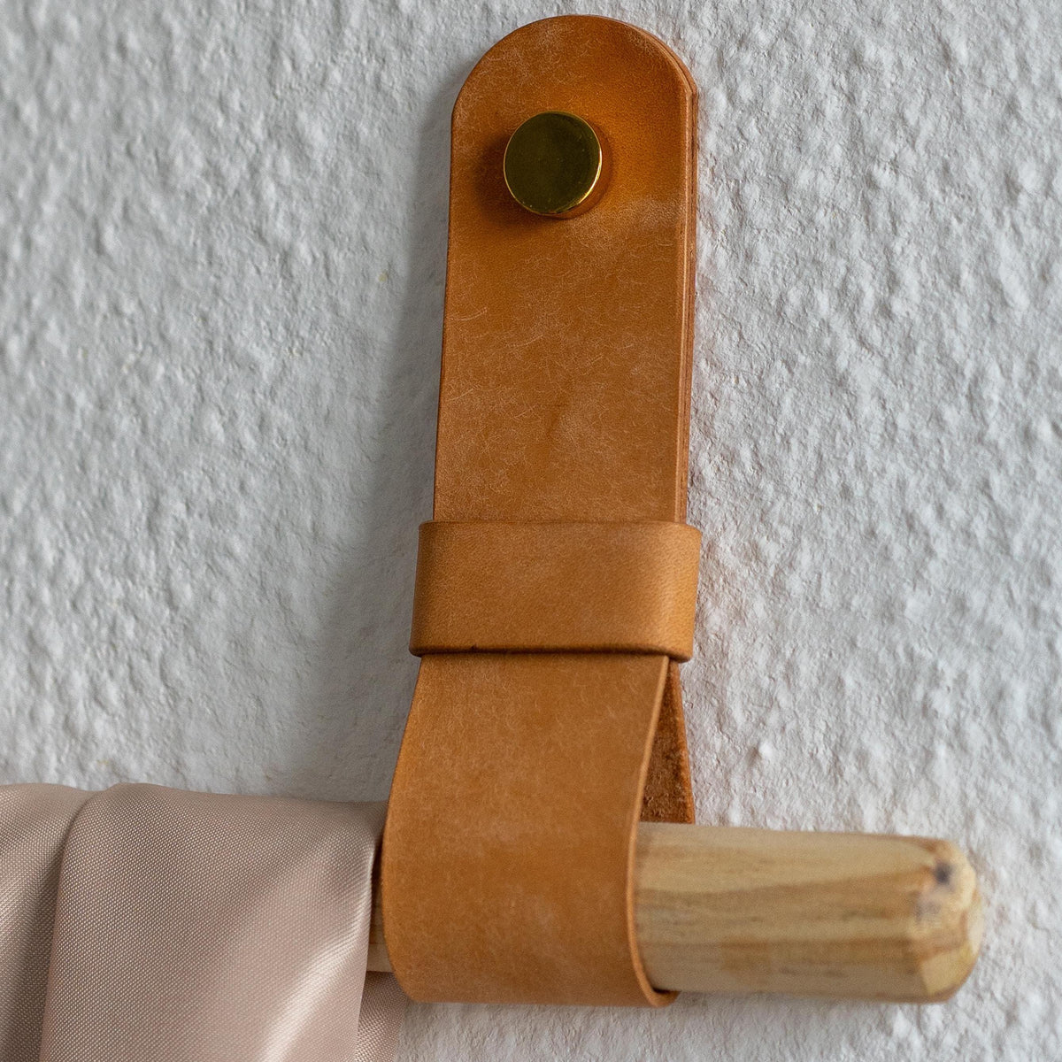 Gardinenstangenhalter Leder, Wandlederriemen – Leder Raffhalter – Gardienenhalter –Vorhangstangenhalter – Wandlederriemen – 2er Set