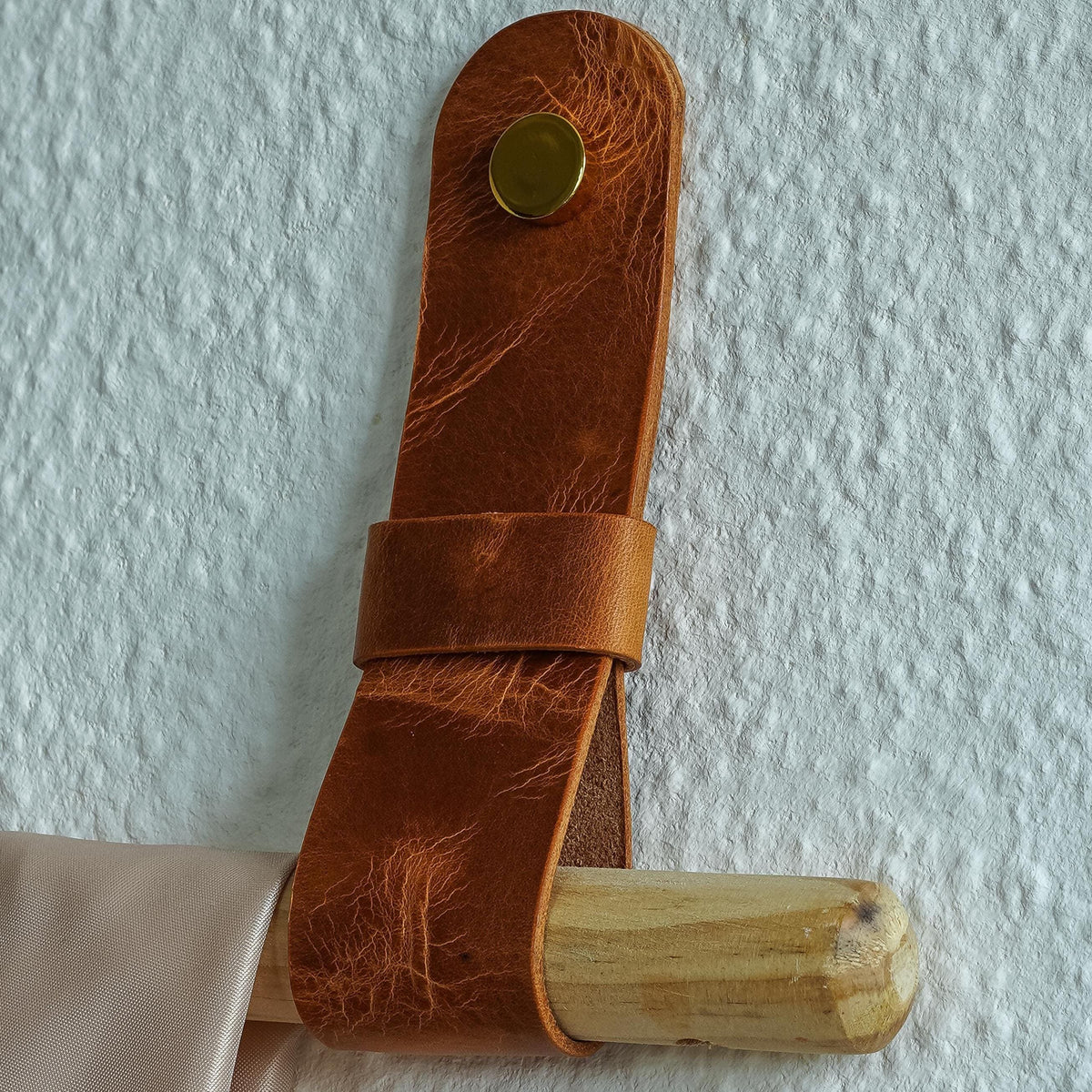Gardinenstangenhalter Leder, Wandlederriemen – Leder Raffhalter – Gardienenhalter –Vorhangstangenhalter – Wandlederriemen – 2er Set