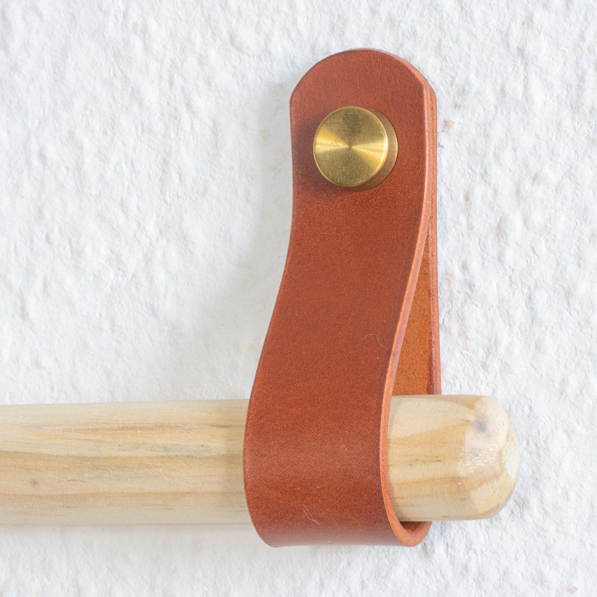 Gardinstangenhalter – Butteroleder Vorhangstangenhalter – Leder Raffhalter