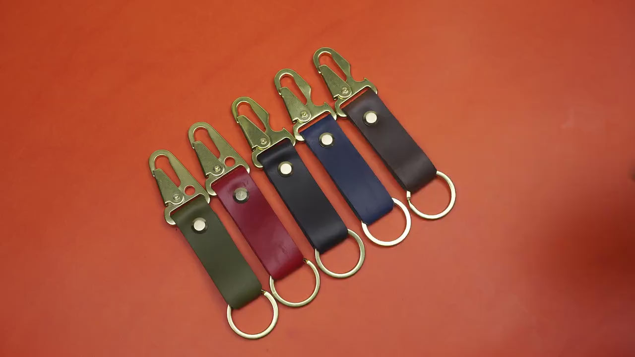 Schlüsselband aus Italienischem Vegtan-Leder • Individuell graviert (bis 15 Buchstaben) • Handarbeit aus Deutschland