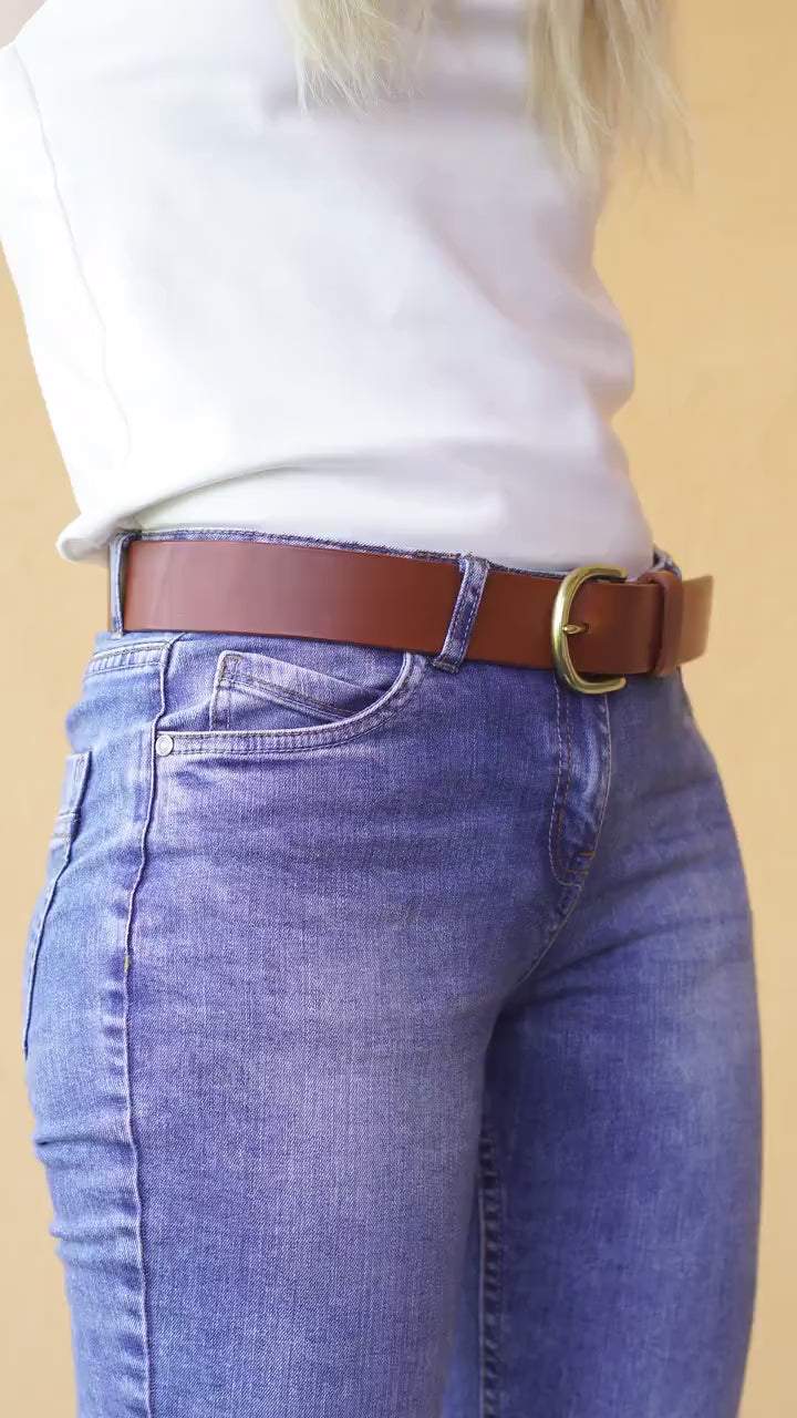 Custom-made leather belts for jeans belt Classic belt – 3,8 cm premium Leather belt . made in Germany
