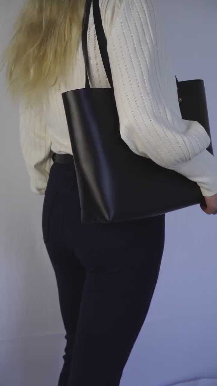 Large Leather Tote Bag for Women Leather Shopper - Shoulder Bag & Crossbody Purse - Roomy Market Tote Bag XXL