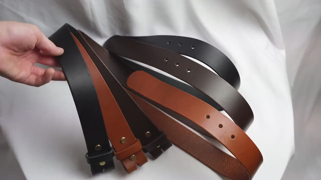 Belt Blank for Buckle | Vegetable Tanned Leather Belt Strap | Tuscan Leather | Unfinished Belt 2cm 2.5cm 3cm 3.2cm 3.5cm 3.8cm 4cm