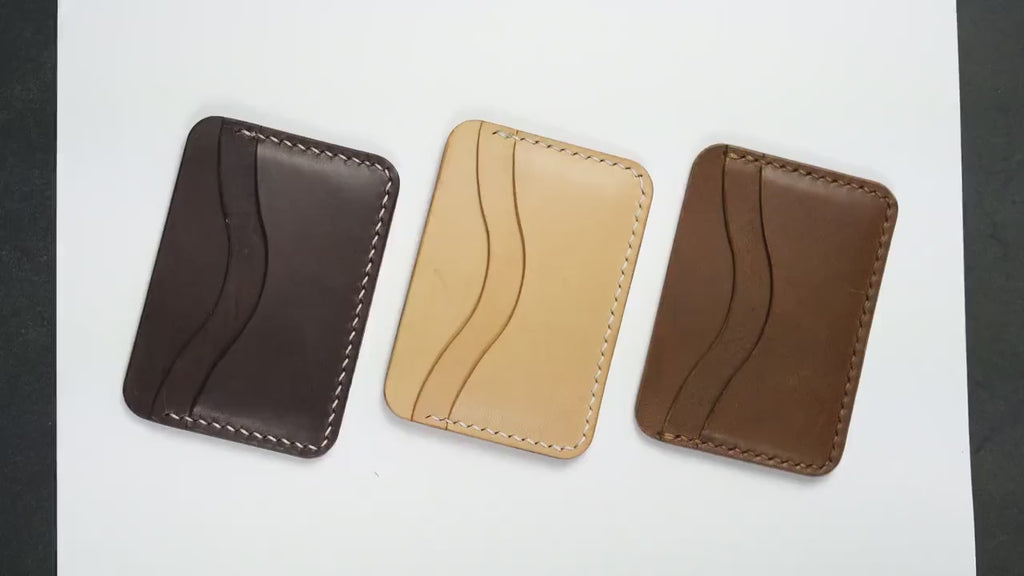 Buttero Leather Card Holder | Hand-Stitched Bifold, Slim, Personalized Engraving Gift| Gift for him.